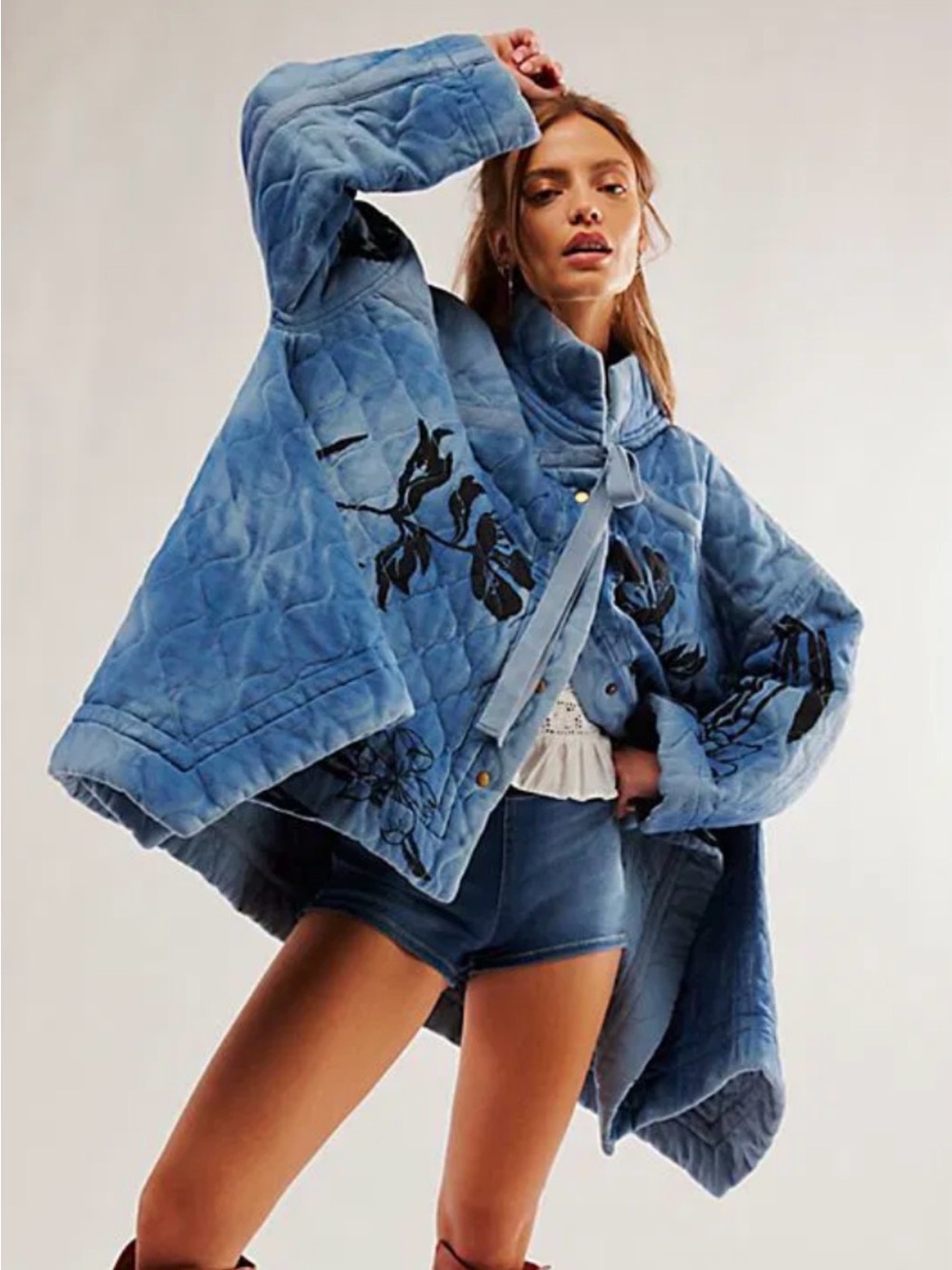 Free People Anna Quilted Sweatshirt/Jacket